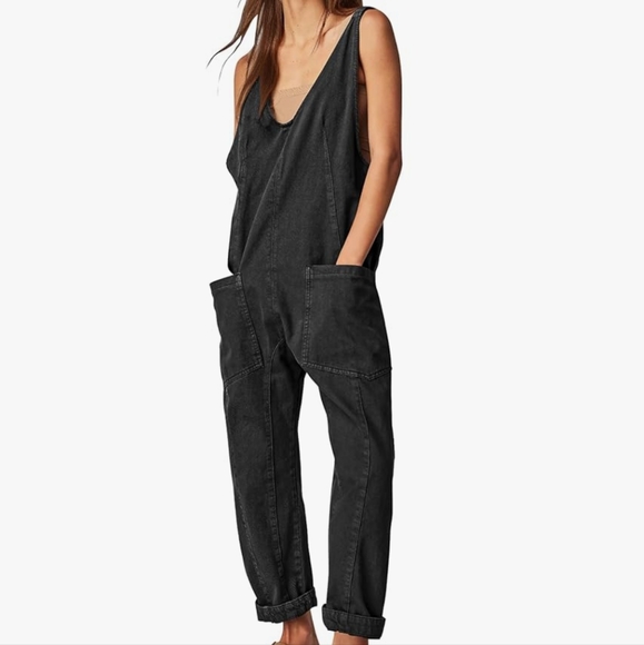 We The Free High Roller Jumpsuit in Mineral Black Free People - Picture 2 of 7